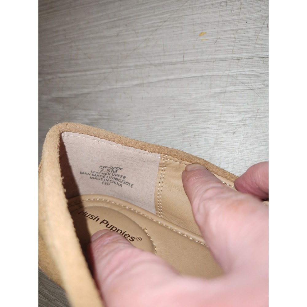 Hush Puppies Ozzie Tan Suede Loafers Womens 7.5 M Bounce Comfort Flats PW-OZZIE - Picture 5 of 7
